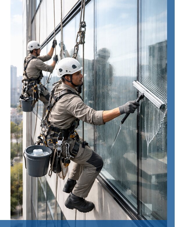 Мойка окон альпинистами в Кинели от 4585 р. | ВЫСОТНИК-Кнл