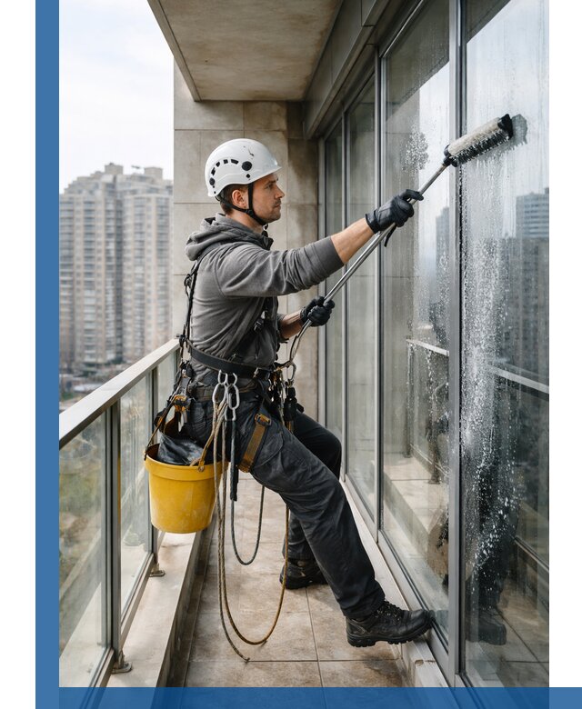 Профессиональная мойка балконного остекления в Кинели