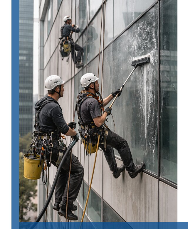 Профессиональная высотная мойка фасадов зданий в Кинели
