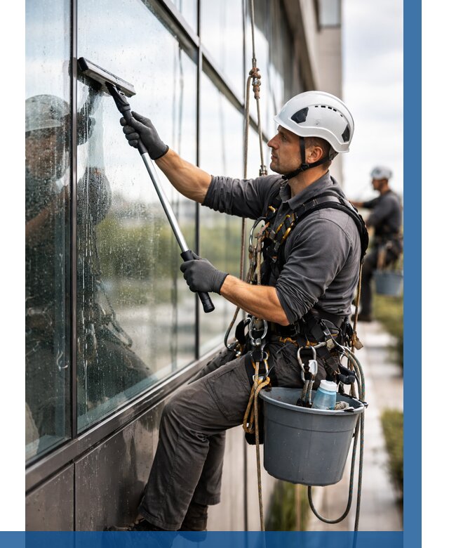 Мойка стеклянных фасадов в Кинели от 204 р. | ВЫСОТНИК-Кнл