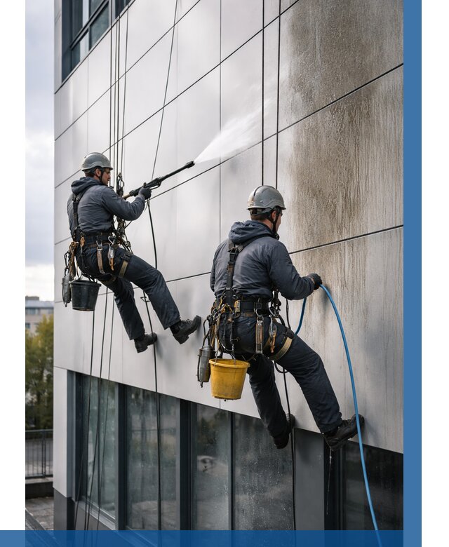 Мойка фасада из композита в Кинели по цене от 306 р. | ВЫСОТНИК-Кнл