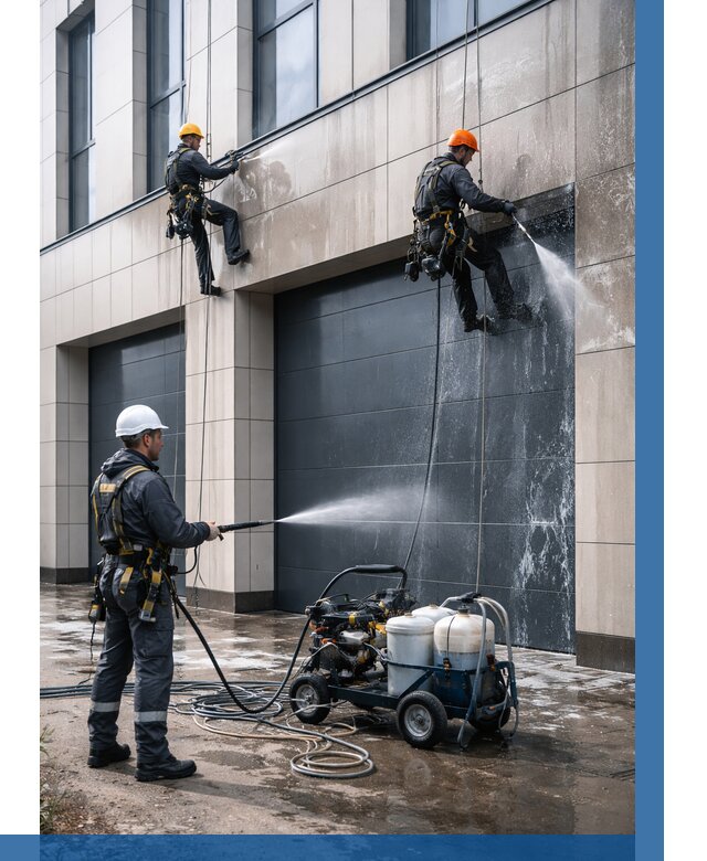 Послестроительная мойка фасада в Кинели от 306 р. | ВЫСОТНИК-Кнл