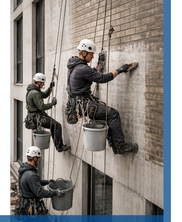 Удаление высолов с фасада в Кинели от 255 р. | ВЫСОТНИК-Кнл