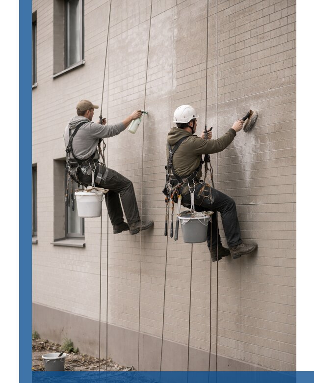 Удаление высолов с фасада зданий в Кинели без повреждений и следов