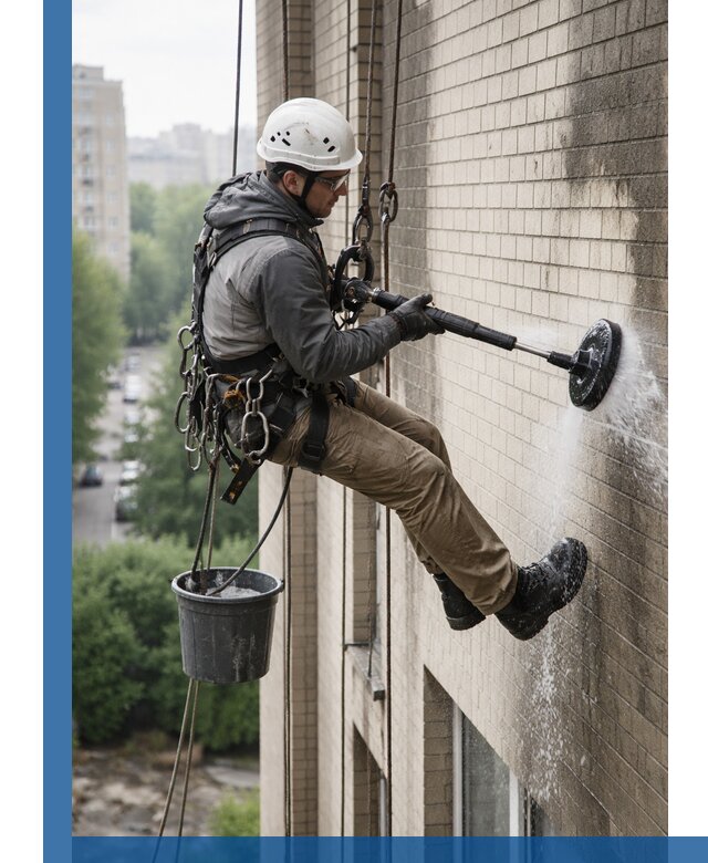 Очистка фасада от копоти в Кинели профессионально и безопасно