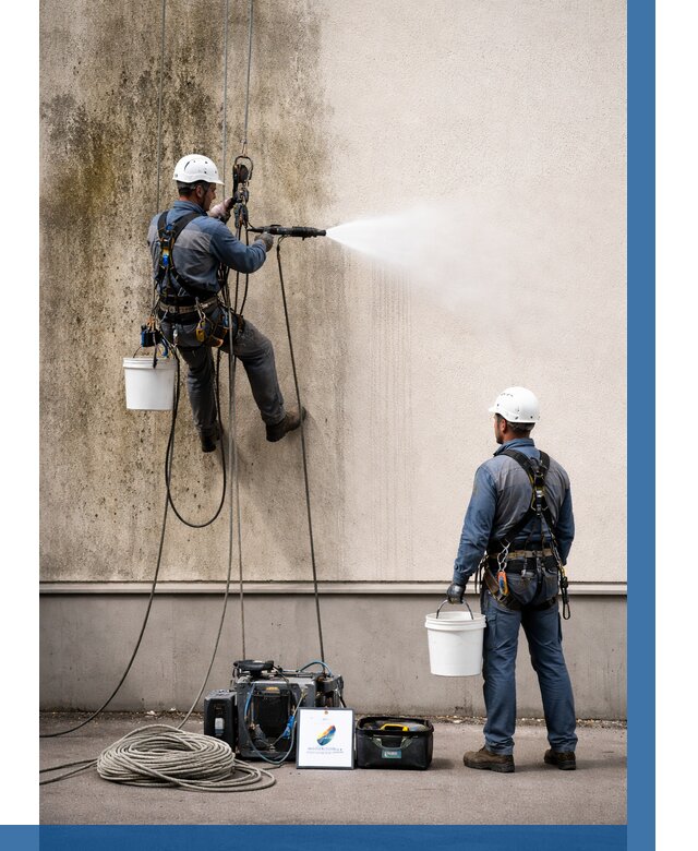 Очистка фасада от плесени в Кинели от 306 р. | ВЫСОТНИК-Кнл