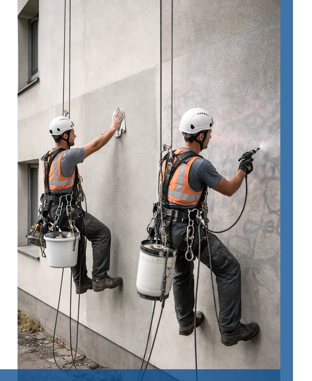 Антиграффити покрытие фасада в Кинели от 611 р. | ВЫСОТНИК-Кнл