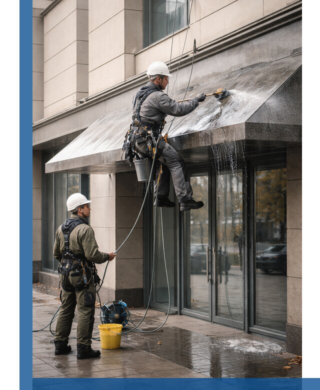 Профессиональная мойка козырьков и навесов в Кинели