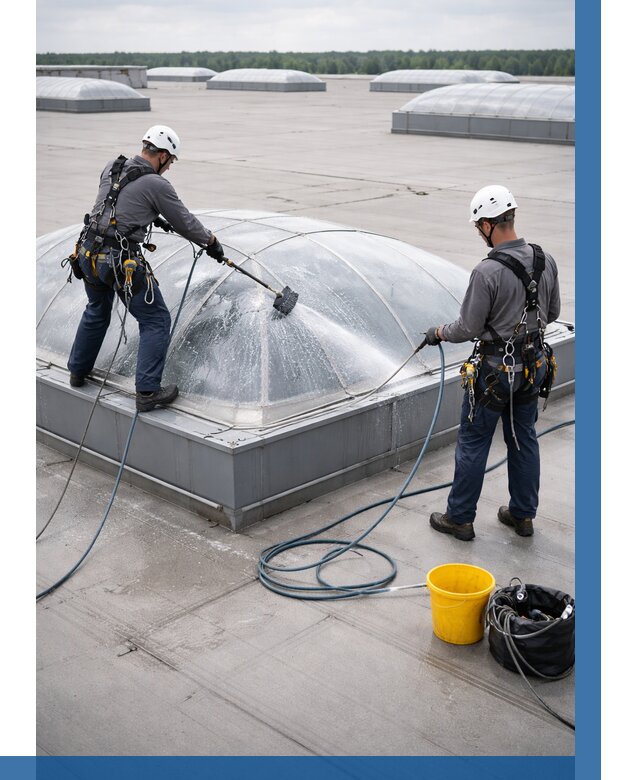 Мойка зенитных фонарей в Кинели, заказать от 4585 р. | ВЫСОТНИК-Кнл