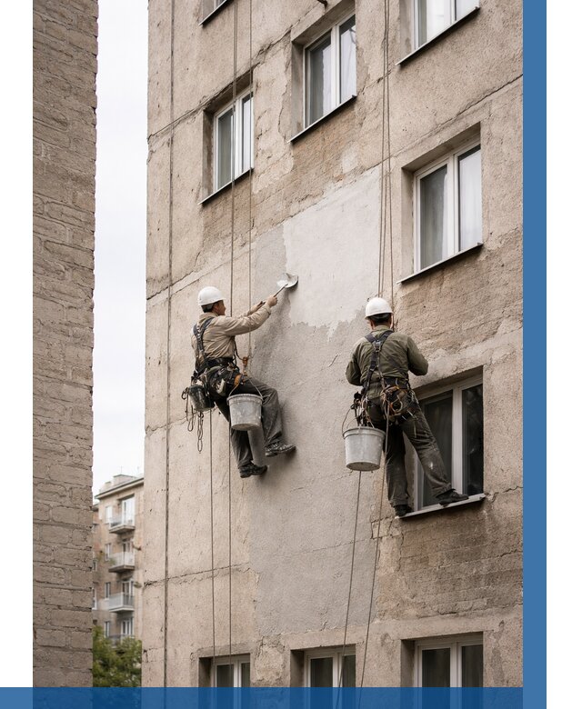 Косметический ремонт фасада в Кинели от 1121 р. | ВЫСОТНИК-Кнл