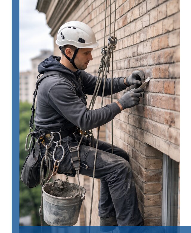 Качественный ремонт кирпичной кладки фасада в Кинели с гарантией