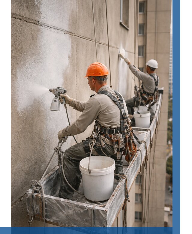 Грунтовка фасада на высоте в Кинели от 122 р. | ВЫСОТНИК-Кнл