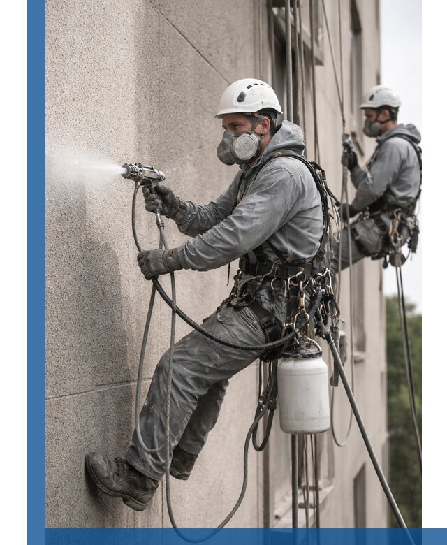 Безвоздушная покраска фасадов зданий в Кинели профессионально