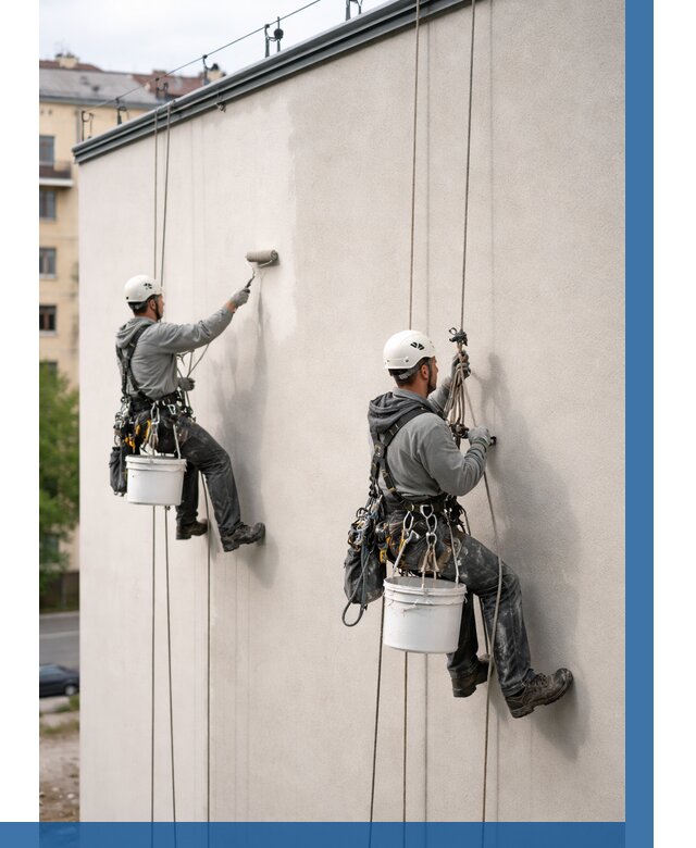 Покраска оштукатуренного фасада в Кинели от 326 р. | ВЫСОТНИК-Кнл