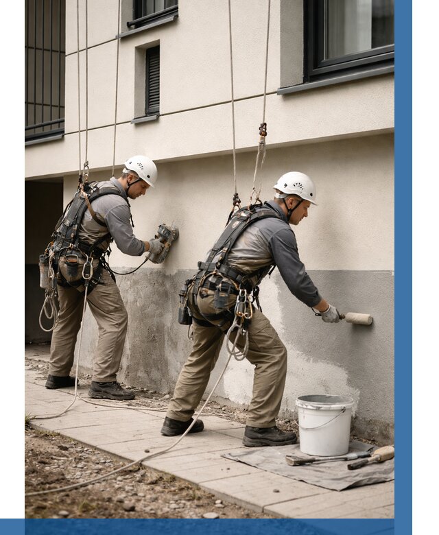 Окраска цоколя здания в Кинели от 458 р. под ключ | ВЫСОТНИК-Кнл