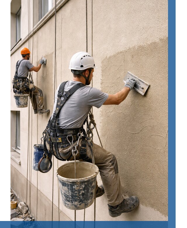 Декоративная штукатурка фасада в Кинели от 1223 р. | ВЫСОТНИК-Кнл