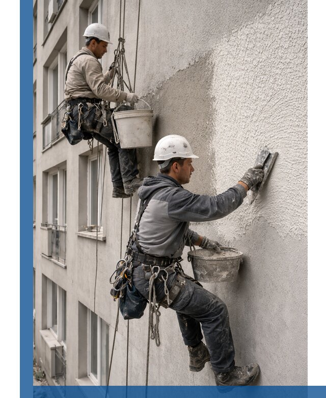 Нанесение декоративной штукатурки короед на фасад в Кинели