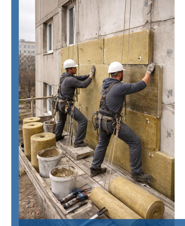 Утепление фасада минватой в Кинели под ключ с гарантией