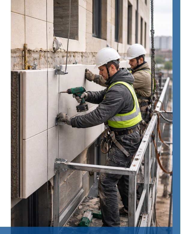 Монтаж фасадных термопанелей в Кинели от 1528 р. | ВЫСОТНИК-Кнл