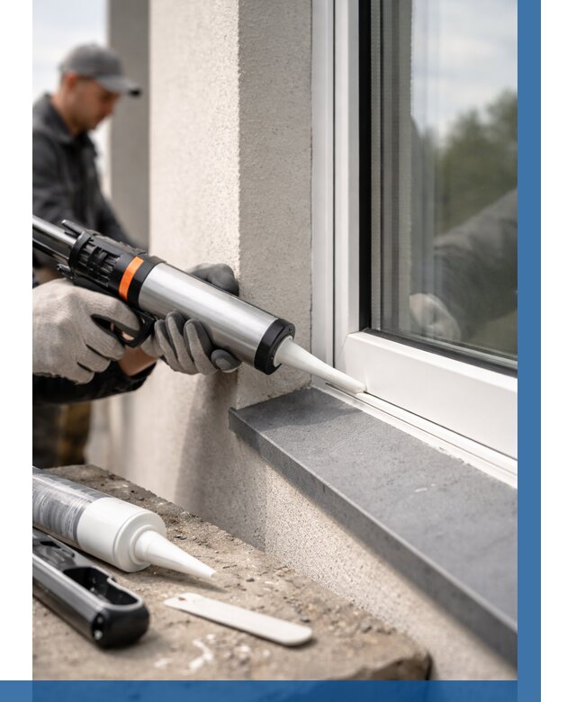 Герметизация монтажных швов окон в Кинели от 662 р. | ВЫСОТНИК-Кнл