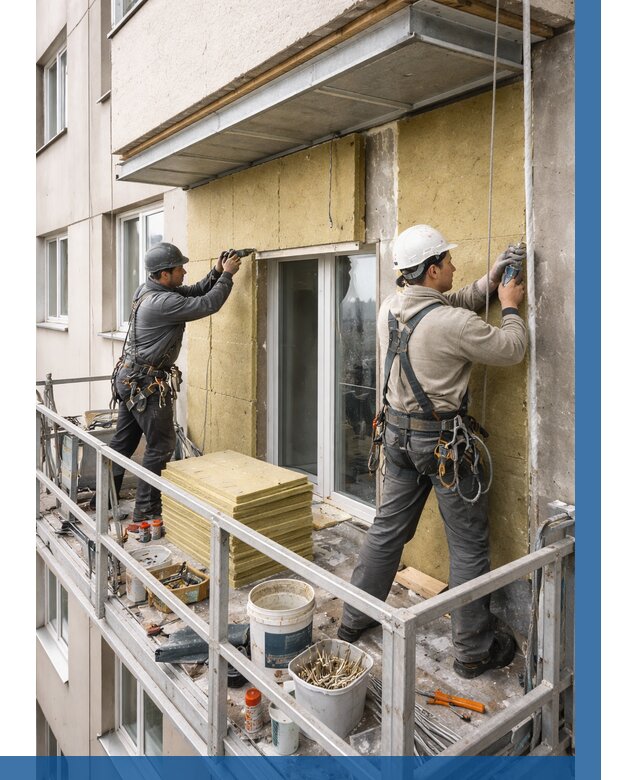 Утепление балкона снаружи в Кинели от 1630 р. под ключ ВЫСОТНИК-Кнл