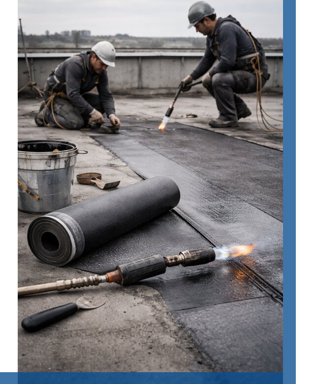 Ремонт рулонной кровли в Кинели от 662 р. | ВЫСОТНИК-Кнл