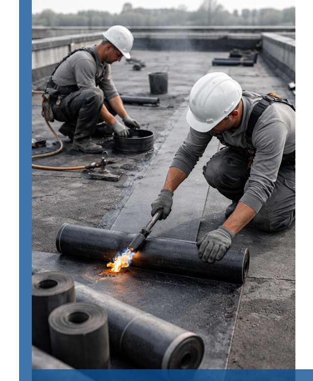 Ремонт рулонной кровли в Кинели герметизация и восстановление