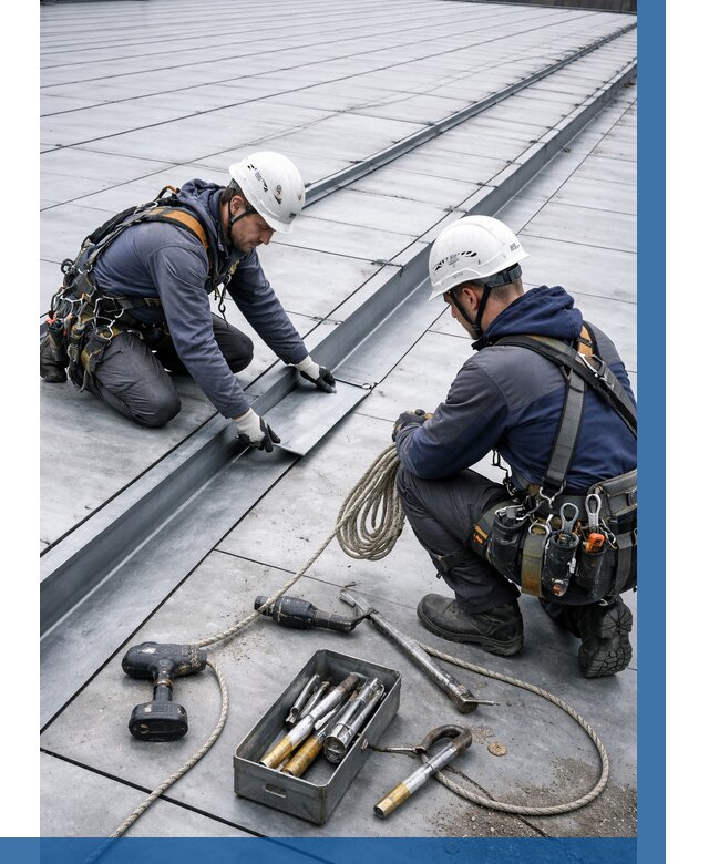 Ремонт фальцевой кровли в Кинели от 713 р. | ВЫСОТНИК-Кнл