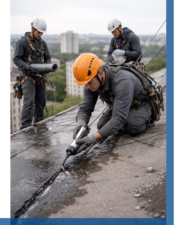 Устранение протечек кровли в Кинели от 12226 р. | ВЫСОТНИК-Кнл