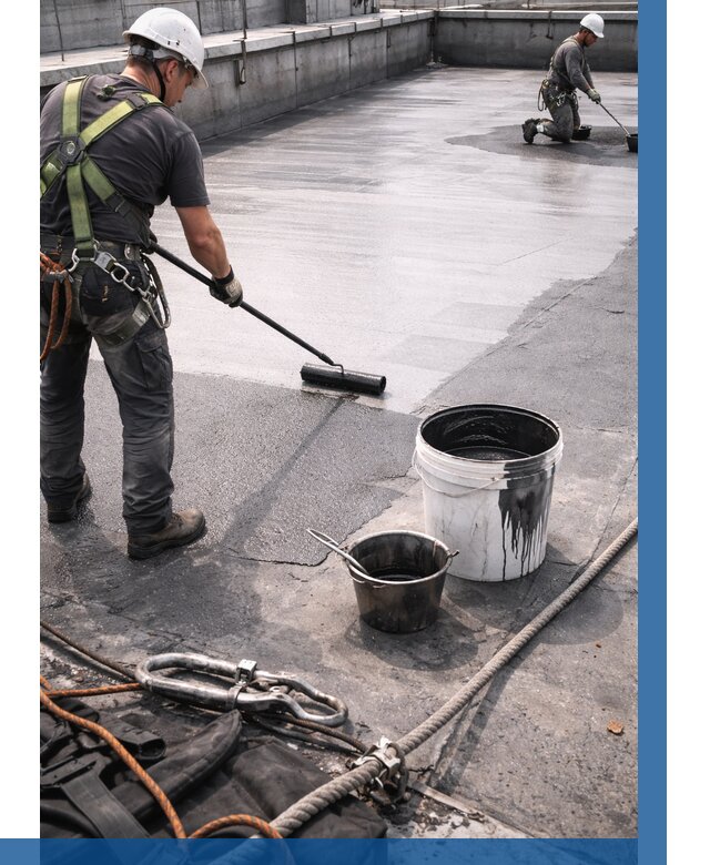 Гидроизоляция кровли жидкой резиной в Кинели от 509 р. | ВЫСОТНИК-Кнл