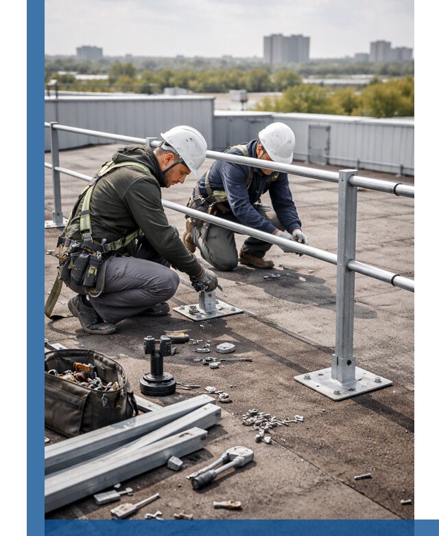 Монтаж кровельного ограждения в Кинели под ключ с гарантией