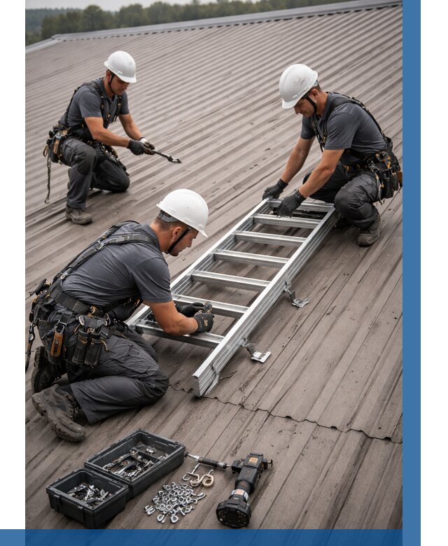 Монтаж кровельной лестницы в Кинели от 4585 р. | ВЫСОТНИК-Кнл