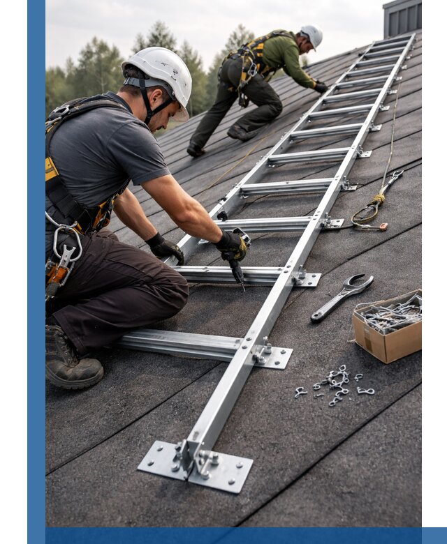 Профессиональный монтаж кровельной лестницы в Кинели под ключ