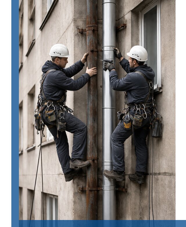 Замена водосточных труб в Кинели: монтаж и демонтаж под ключ