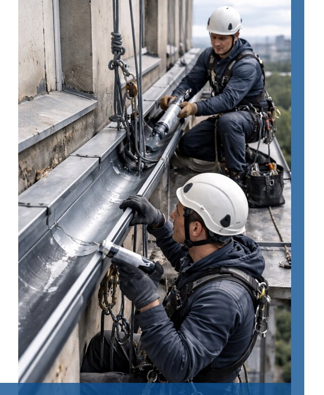 Ремонт водосточных желобов в Кинели от 6622 р. | ВЫСОТНИК-Кнл