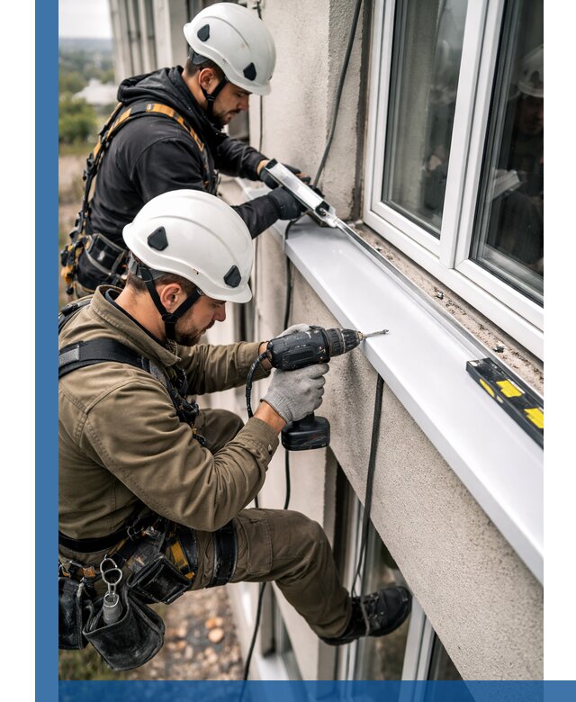 Профессиональный монтаж оконных отливов и отведения воды в Кинели