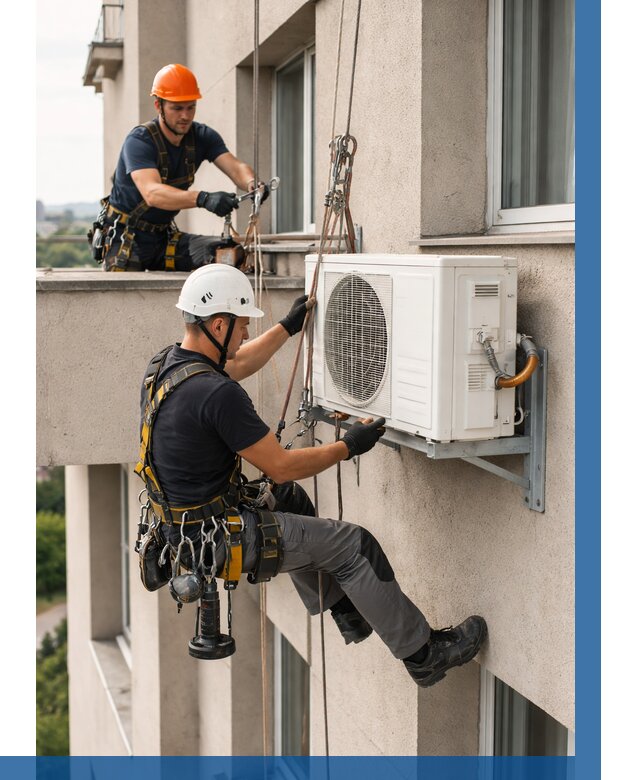 Монтаж внешнего блока кондиционера в Кинели от 6622 р. | ВЫСОТНИК-Кнл