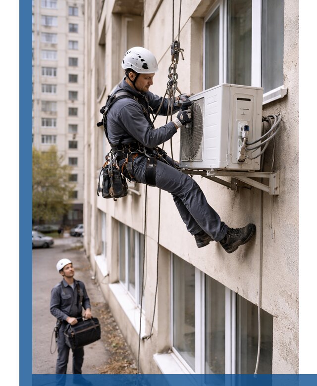 Демонтаж внешнего блока кондиционера в Кинели профессионально