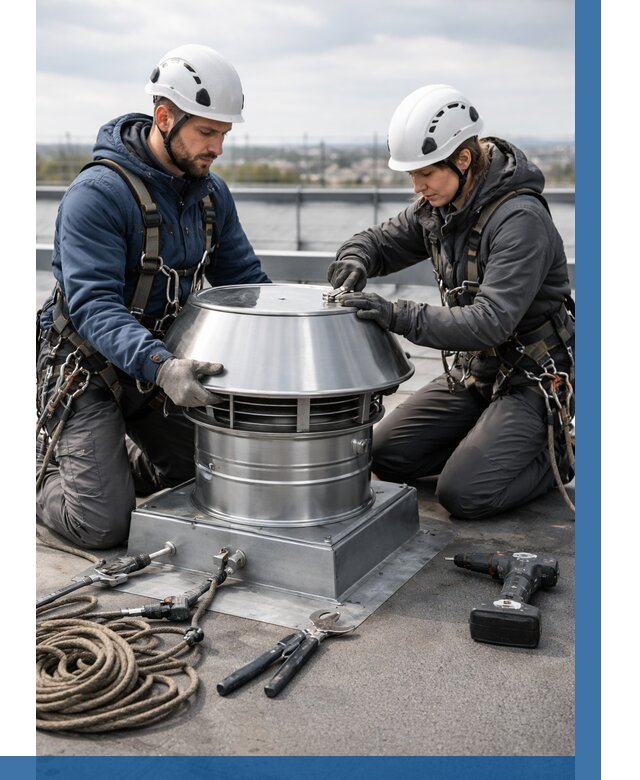 Установка дефлекторов на кровле в Кинели от 4585 р. | ВЫСОТНИК-Кнл