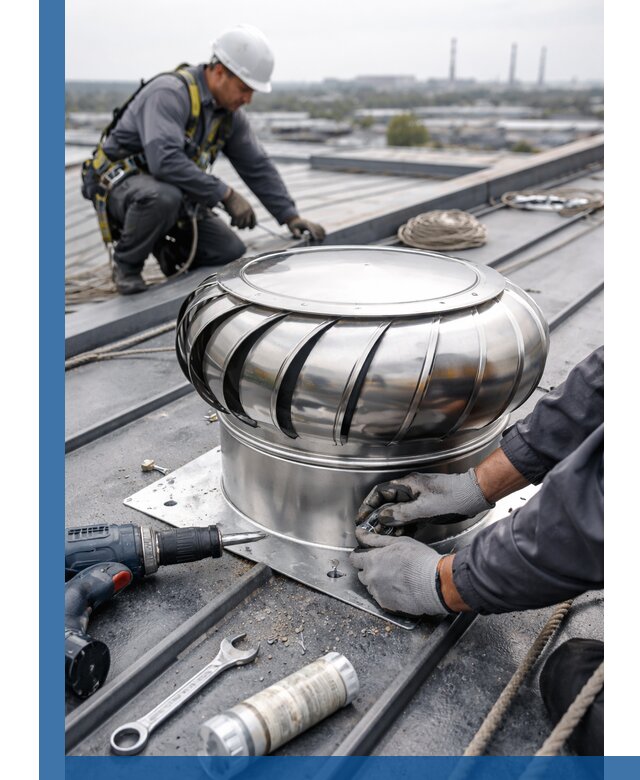 Установка дефлекторов на кровле в Кинели профессионально