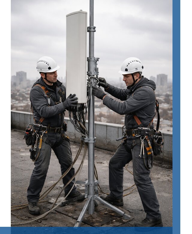 Монтаж антенн связи на крыше в Кинели от 8660 р. | ВЫСОТНИК-Кнл