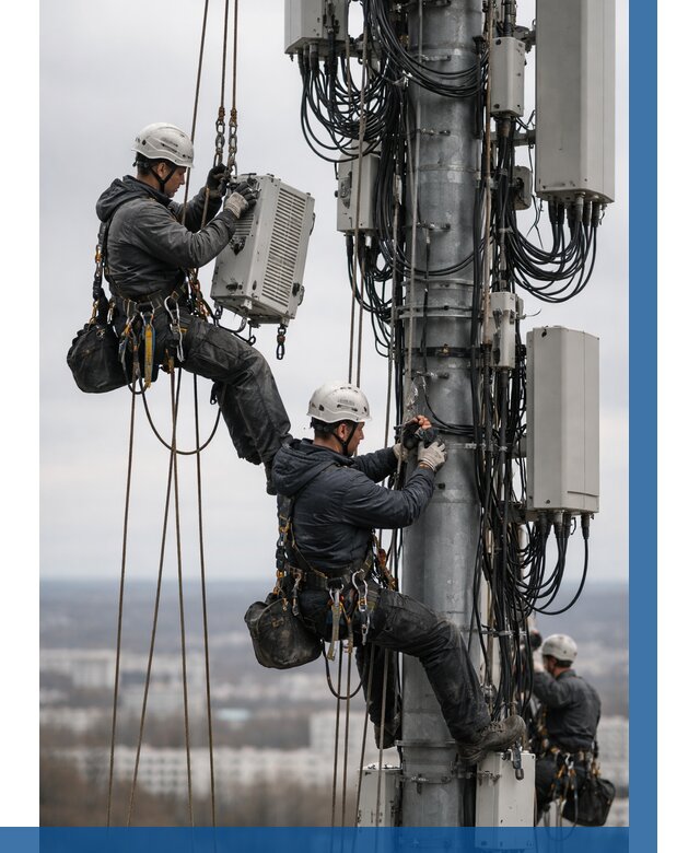 Монтаж оборудования связи на мачте в Кинели от 7641 р. | ВЫСОТНИК-Кнл