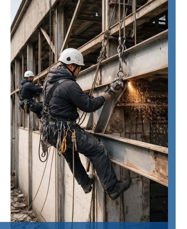 Демонтаж металлоконструкций на высоте в Кинели от 6622р. |ВЫСОТНИК-Кнл