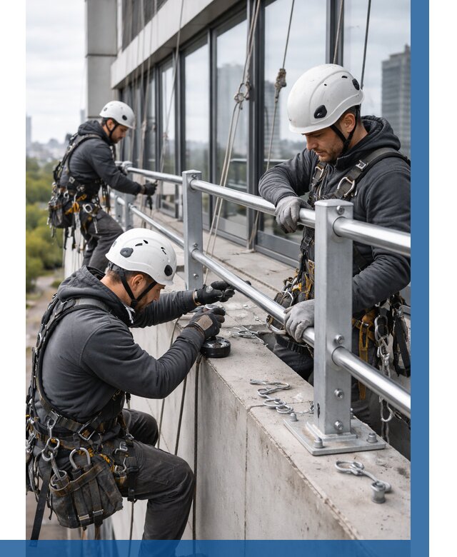 Монтаж ограждений на высоте в Кинели, от 1223 р. | ВЫСОТНИК-Кнл