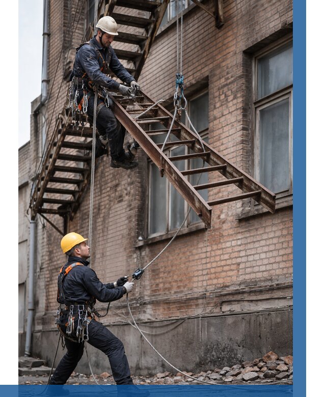 Демонтаж пожарной лестницы в Кинели от 12226 р. | ВЫСОТНИК-Кнл