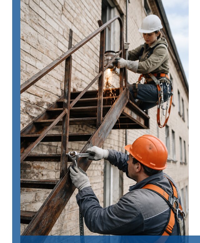 Ремонт и восстановление пожарных лестниц с выездом в Кинели