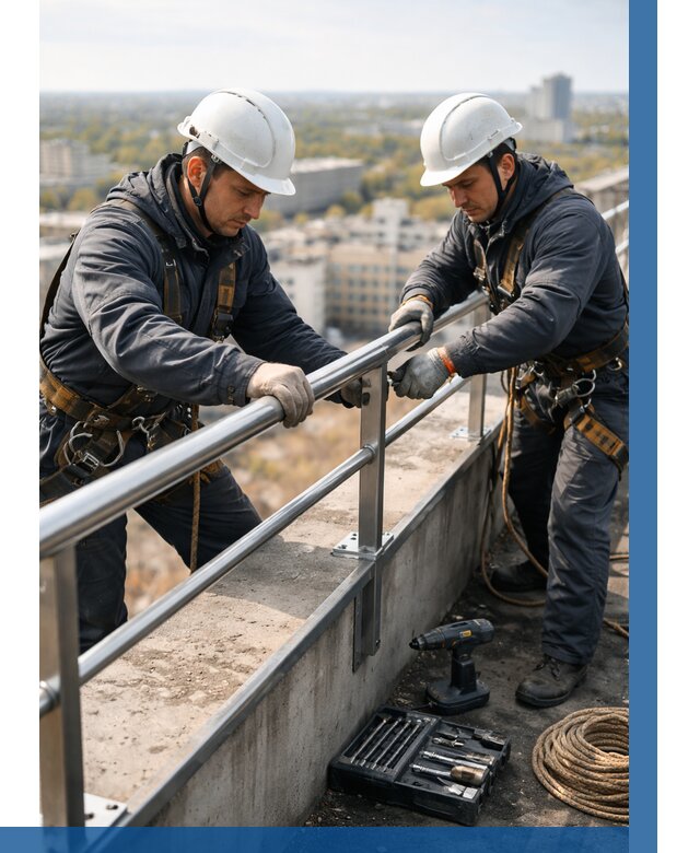 Монтаж перил на высоте в Кинели от 2547 р. | ВЫСОТНИК-Кнл