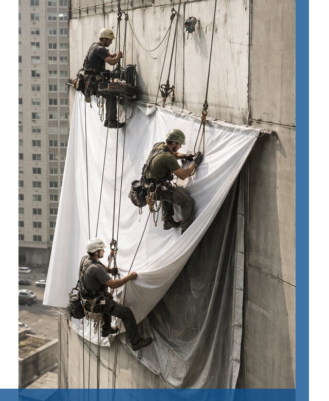 Замена баннерного полотна в Кинели от 6622 р. | ВЫСОТНИК-Кнл—заказать