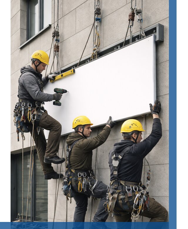 Монтаж рекламной вывески в Кинели от 8150 р. | ВЫСОТНИК-Кнл