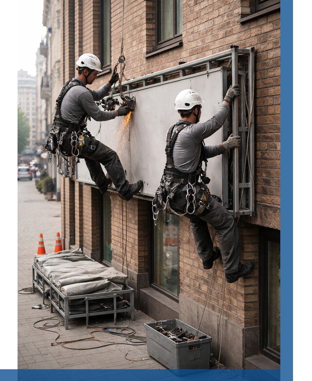 Демонтаж рекламной вывески в Кинели от 6622 р. | ВЫСОТНИК-Кнл